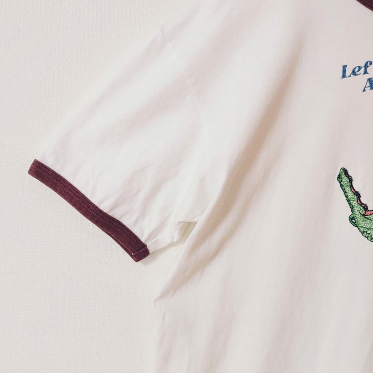 4-4【人気】リンガーTシャツ Left Alone レフトアローン刺繍 4-4【人気】リンガーTシャツ Left Alone レフトアローン刺繍