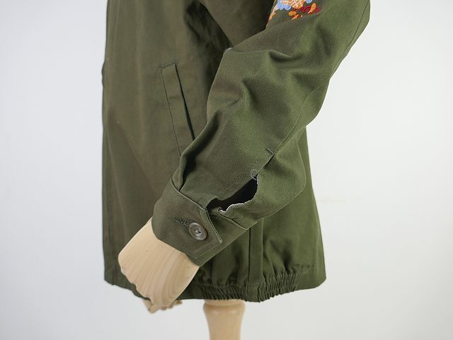 【送料無料 25%OFF】HOUSTON ヒューストン コットンツイル ベトジャン VIETNAM JUMPER 「TIGER」 NO.51350 OLIVE DRAB _Mサイズ_画像6