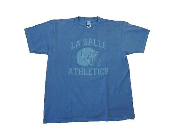 【送料無料 35%OFF】HOUSTON ヒューストン ピグメント ヘビーウェイト プリントTシャツ「LASALLE」 NO.22105 BLUE_Mサイズ_画像3