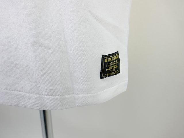 【送料無料 34%OFF】HOUSTON ヒューストン オーバーダイ ヘンリーネックTシャツ NO.22115 WHITE_Mサイズ_画像3