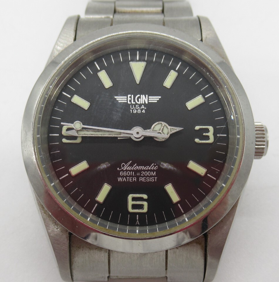 【26209】 ELGIN エルジン 自動巻き FK-521-A メンズ 稼働 中古稼働 送料無料_画像1