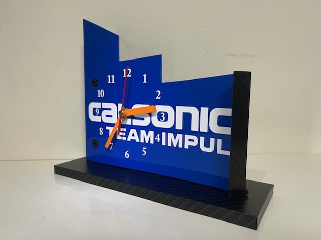 新作 SUPER GT TEAM IMPUL CALSONIC GTR 実使用パーツ オブジェ オリジナル時計 nismo ニスモ カルソニック インパル 日産の画像4
