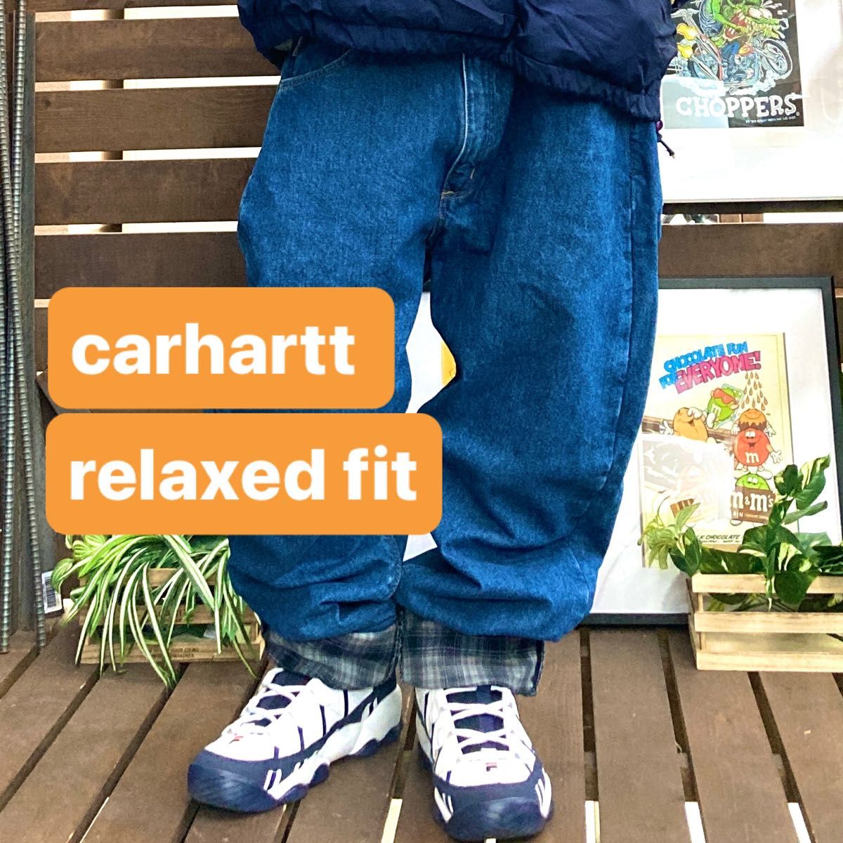 carhartt カーハート リラックスフィット デニムパンツ 裏地 carhartt カーハート リラックスフィット デニムパンツ 裏地