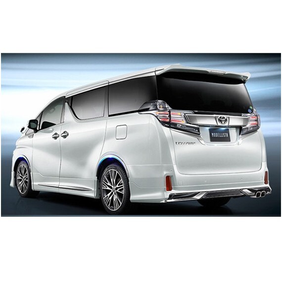 * Alphard Vellfire 30 series for muffler cutter Modellista original aero parts correspondence 2 pipe out stainless steel square silver 