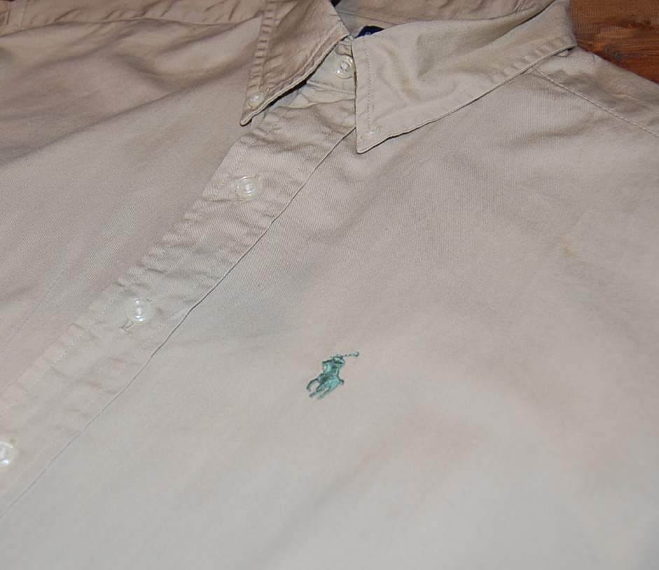 送料無料！ポロ ラルフローレン TWILL ボタンダウンシャツ BEIGE XL ビックサイズ_画像4