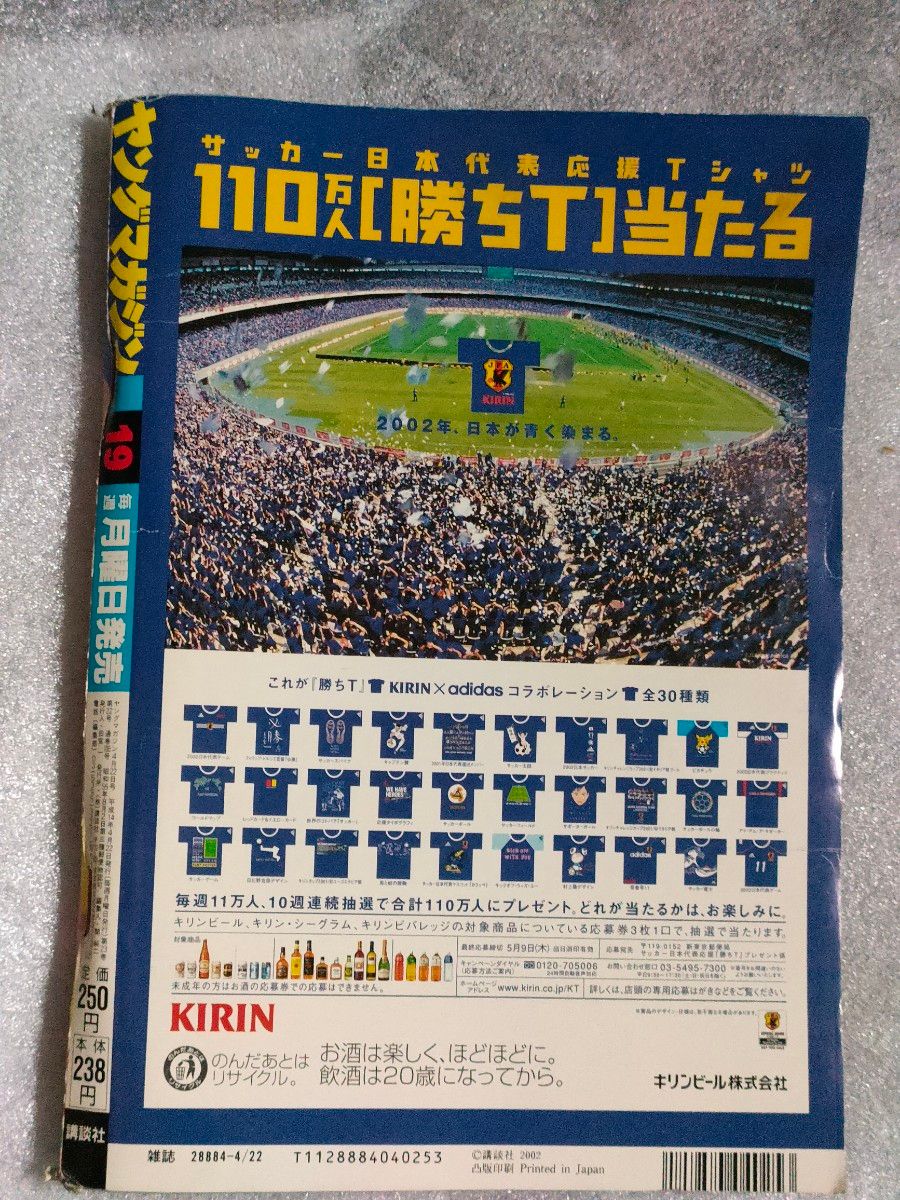 ヤングマガジン　2002年４月22日号　NO.19【ミスマガジン】【中川翔子】【若槻千夏】【田川恵理】【中村知世】【安田美沙子】