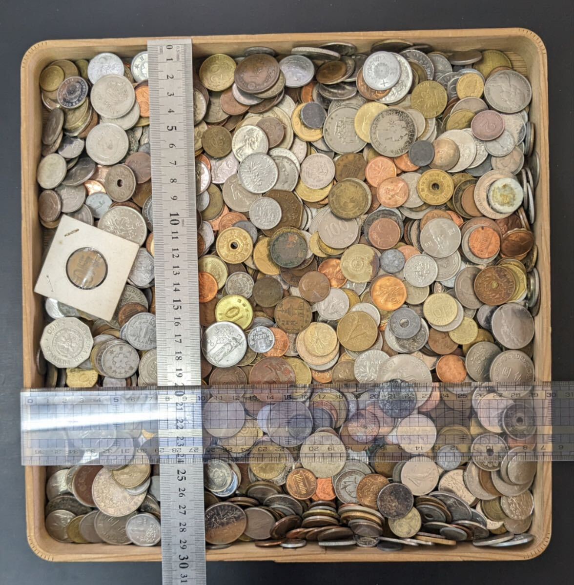 S4240 古美術 古銭 硬貨 硬幣 貨幣 外国銭 世界コイン 大量まとめ 総重量約5.00kg アンティークの画像2