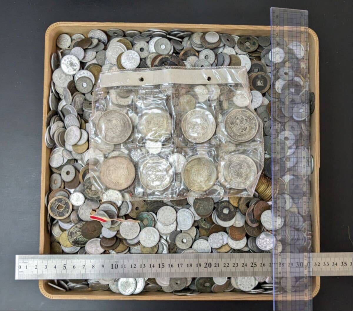 W04162 古美術 古銭 硬貨 貨幣 硬幣 外国銭 世界コイン 総重量約4.32kg アンティークの画像3
