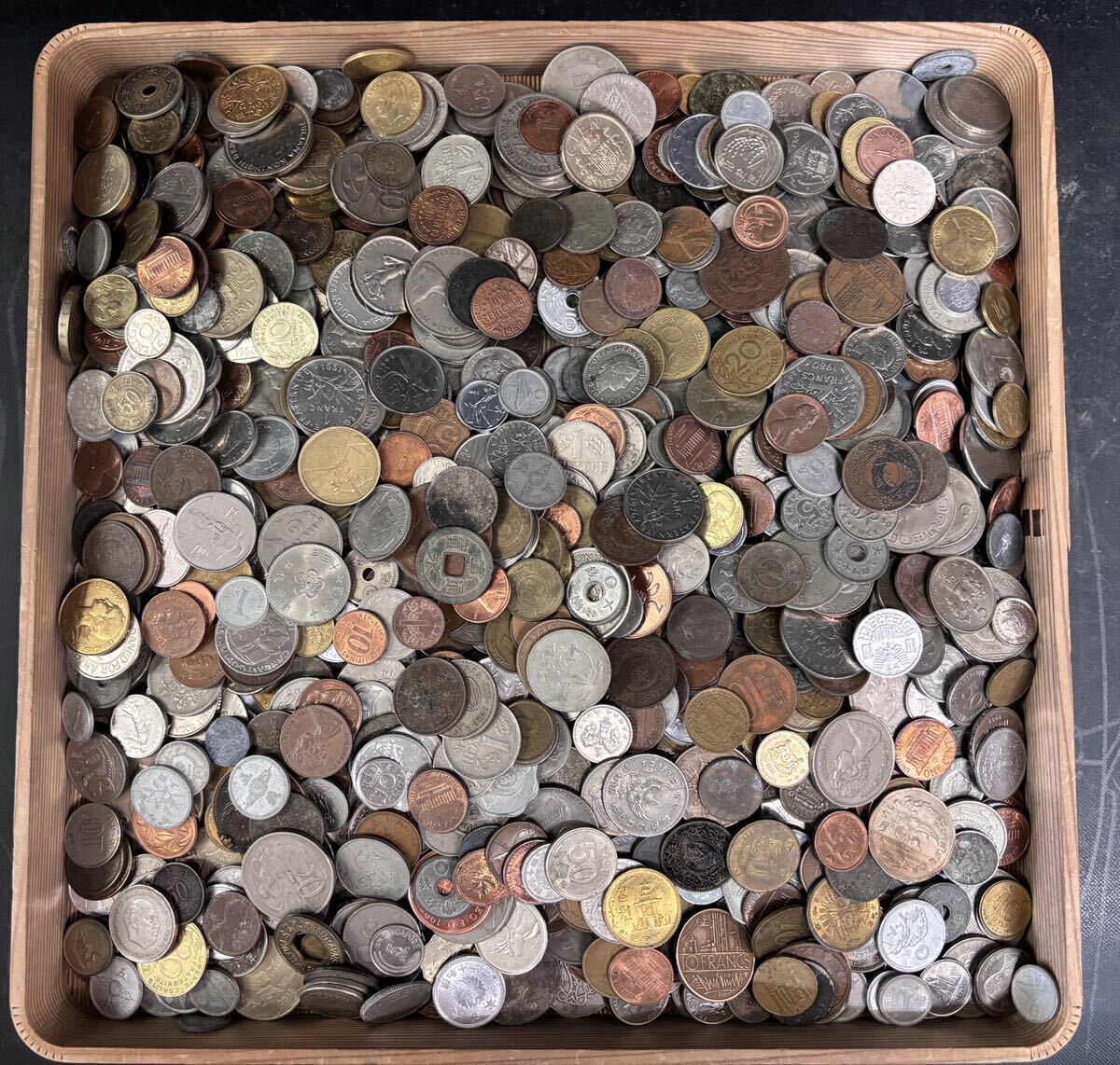 S41901 古美術 古銭 硬貨 貨幣 硬幣 外国銭 世界コイン 大量まとめ 約5.06kg アンティークの画像1