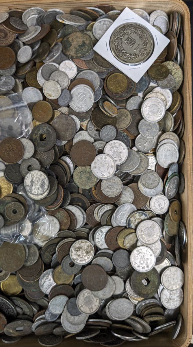 W04268 古美術 古銭 硬貨 貨幣 硬幣 日本銭 日本コイン 大量まとめ 約4.3kg アンティーク_画像10