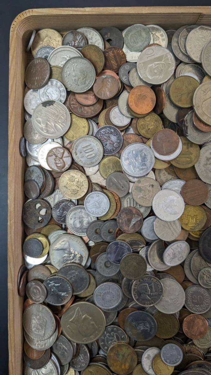 S4247 古美術 古銭 硬貨 硬幣 貨幣 外国銭 世界コイン 大量まとめ 総重量約4.26kg アンティークの画像3