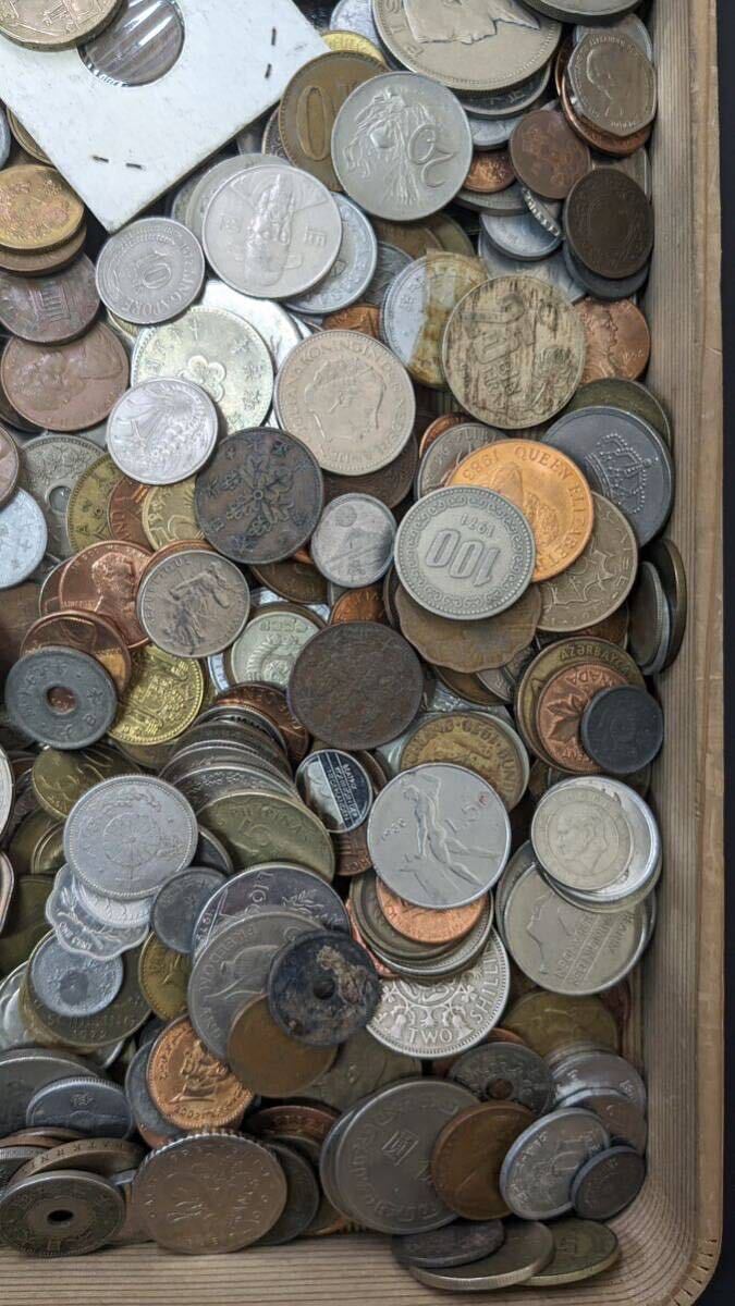 S42416 古美術 古銭 硬貨 硬幣 貨幣 外国銭 外国コイン 大量まとめ 約4.26kg アンティークの画像8