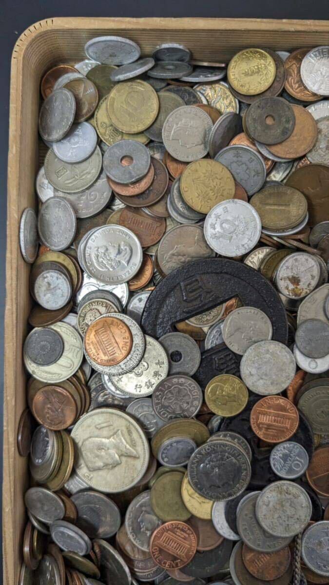 S42419 古美術 古銭 硬貨 硬幣 貨幣 外国銭 外国コイン 世界コイン 大量まとめ 約5kg アンティーク_画像3