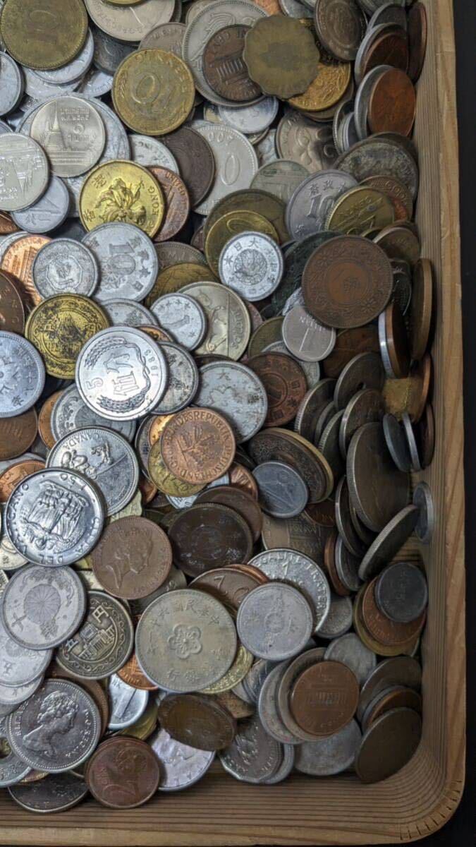 S42419 古美術 古銭 硬貨 硬幣 貨幣 外国銭 外国コイン 世界コイン 大量まとめ 約5kg アンティーク_画像8