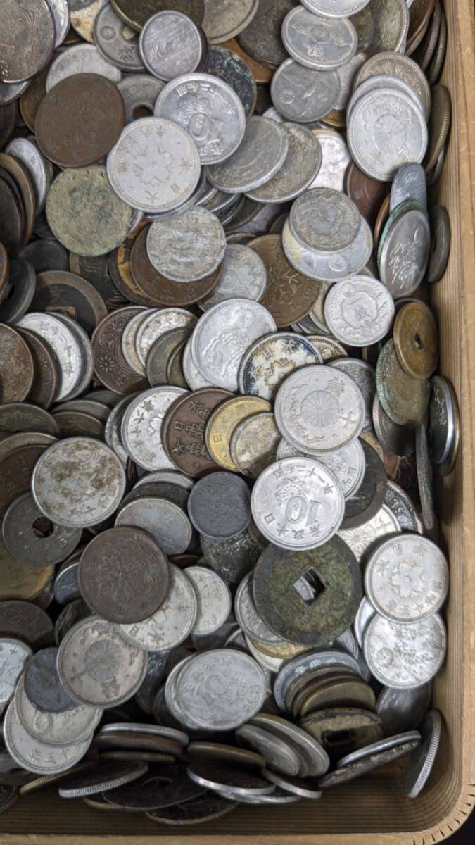 W04268 古美術 古銭 硬貨 貨幣 硬幣 日本銭 日本コイン 大量まとめ 約4.3kg アンティーク_画像8