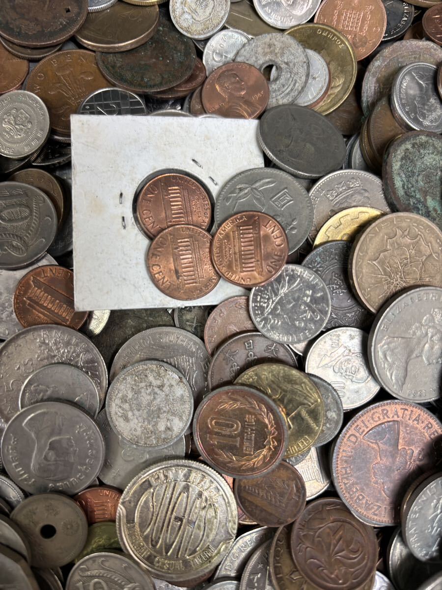 S4198 古美術 古銭 硬貨 貨幣 硬幣 外国銭 世界コイン 大量まとめ 約5.24kg アンティークの画像7