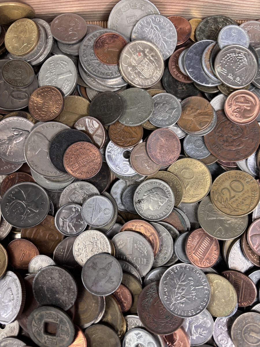 S41901 古美術 古銭 硬貨 貨幣 硬幣 外国銭 世界コイン 大量まとめ 約5.06kg アンティークの画像4