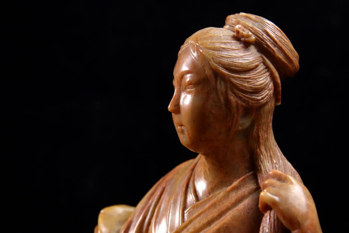 *.* China fine art sphere made heaven woman Tang . ornament 22.5cm 2319g pcs attaching Tang thing antique [G127]PT/24.4 around /YS/(100)