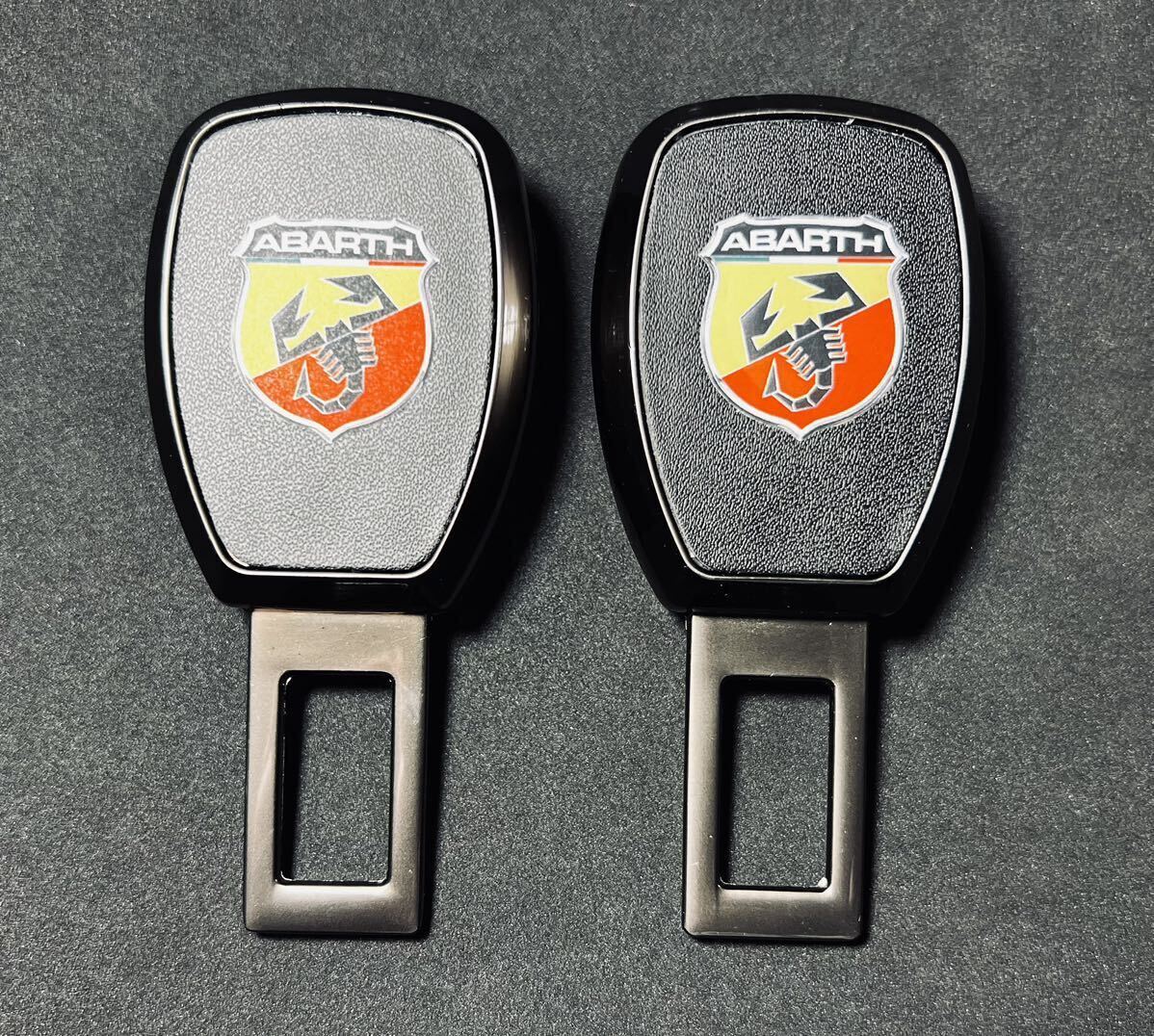 * ABARTH abarth Logo Mark metal seat belt extension buckle extension buckle 2 piece set bronze color *