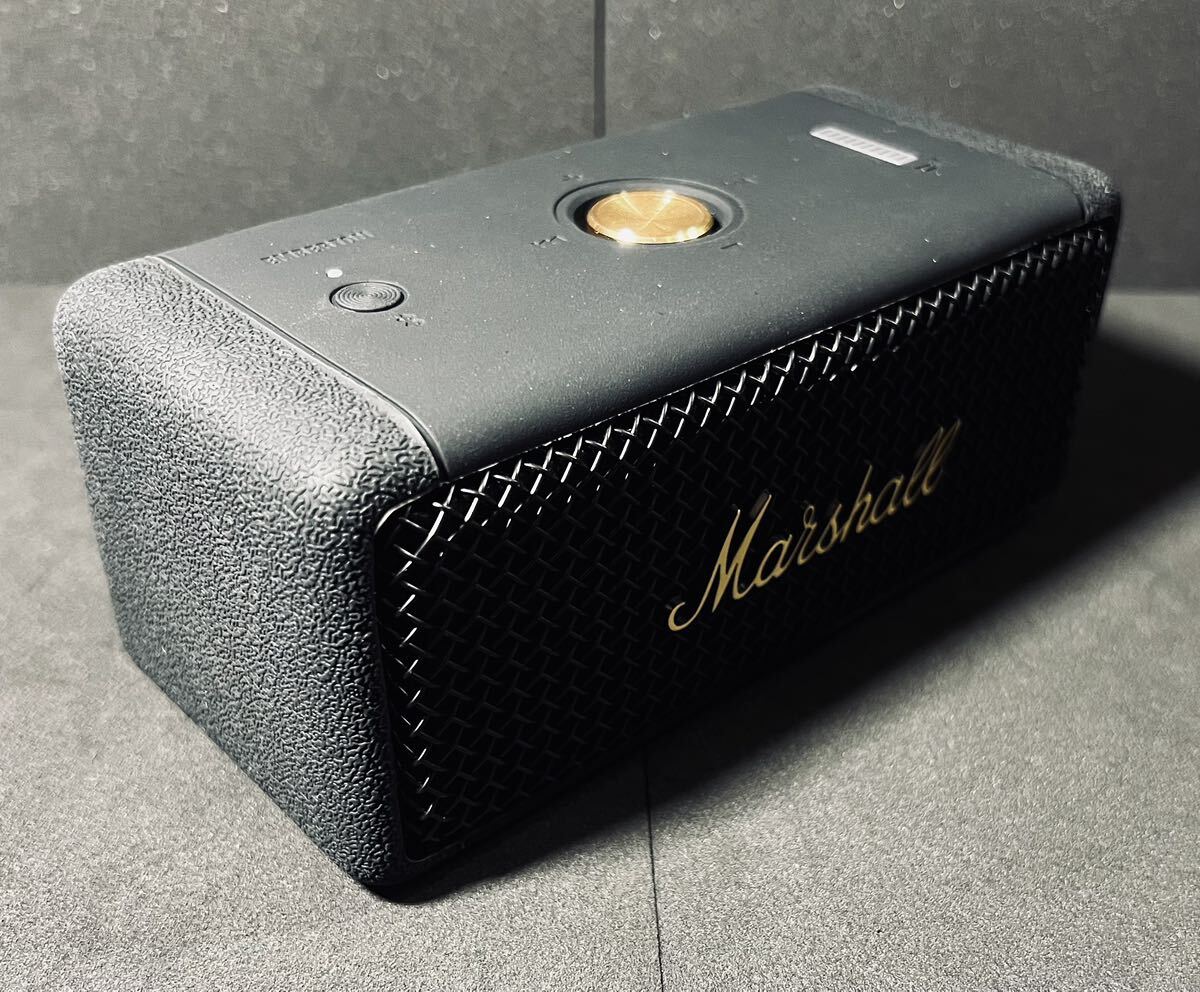 ★Marshall EMBERTON BLACK&BRASS Bluetooth スピーカー マーシャル エンバートン ブルートゥース 防水 IPX7 【新品未使用】★の画像3