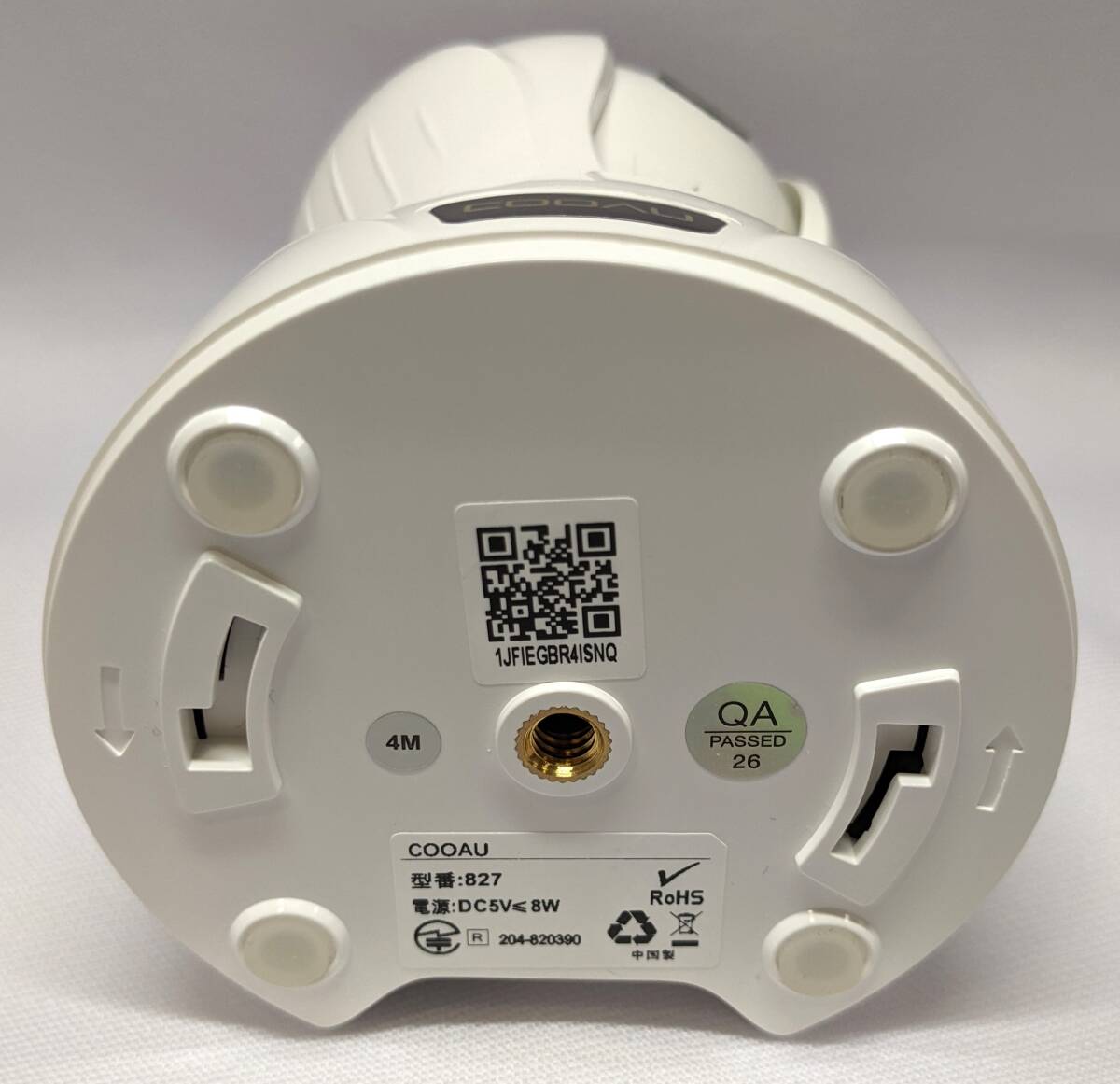 【1円出品】COOAU ネットワークカメラ 827 ホワイト 双方向音声 暗視強化 動体検知 Alexa対応 の画像4