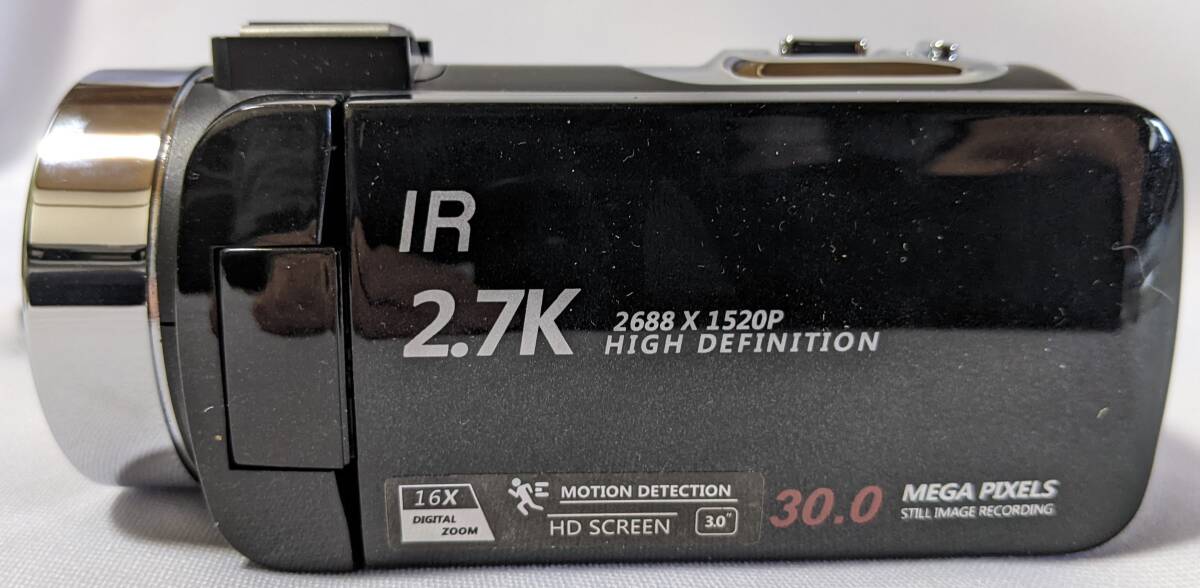 IR 2.7Kビデオカメラ 2688×1520Pハイエディション ブラック 収納ケース付きの画像9