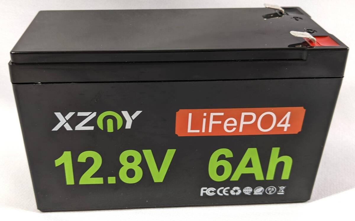 XZNY LiFePO4 バッテリー ブラック 12.8V 6Ah 10A 30A5s の画像1