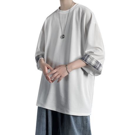 七分袖 Tシャツ ビッグシルエット オーバーサイズ カジュアル 韓国
