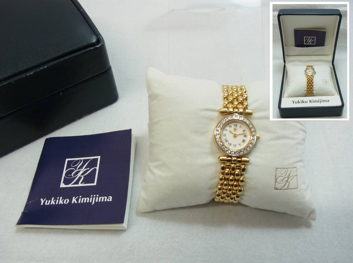 Yukiko Kimijima☆クオーツ 腕時計 YK-014LGW☆ユキコ キミジマ レディース クォーツ リストウォッチ USED 現状 60の画像1