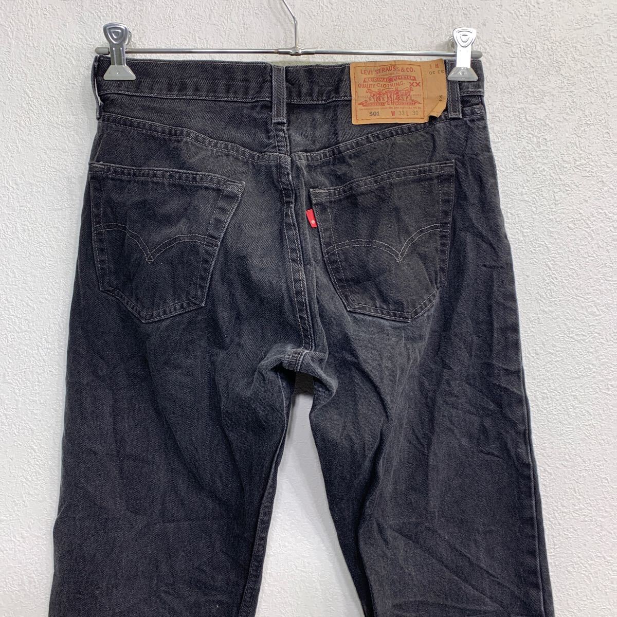 2404-83 Levi's 501 デニムパンツ W33 リーバイス ボタンフライ ブラック コットン USA製 古着卸 アメリカ仕入_画像6