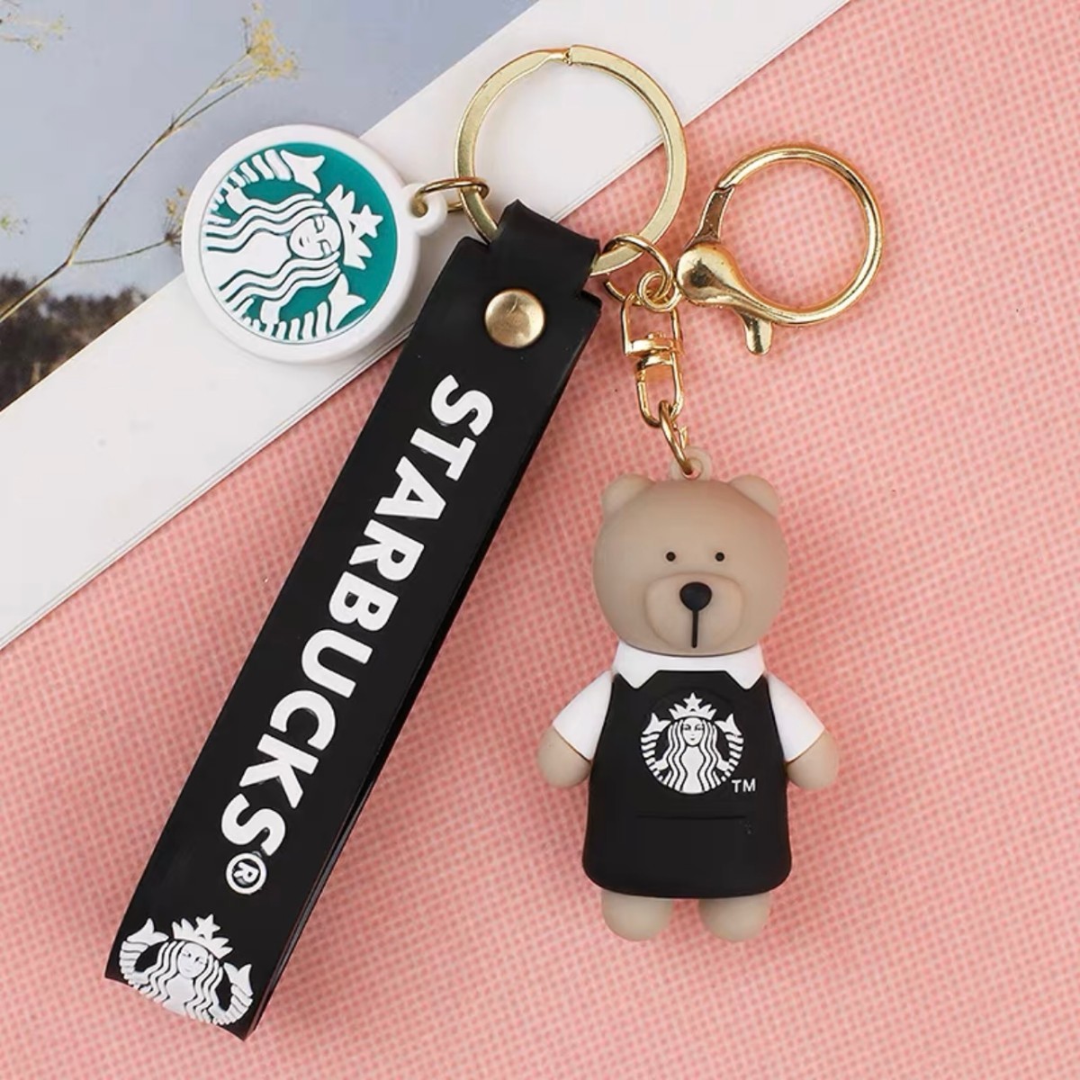  new goods start ba Bear ID card holder ID card-case company member proof case with strap be Alice ta bear figure attaching black apron abroad 