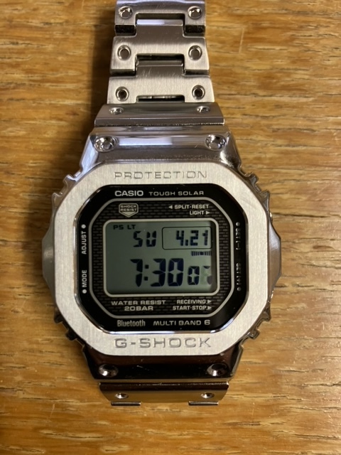 保証期限内 カシオ 電波ソーラー 腕時計 G-SHOCK GMW-B5000D-1JF フルメタル 5000シリーズ スマホリンク 純正ブレスの画像1