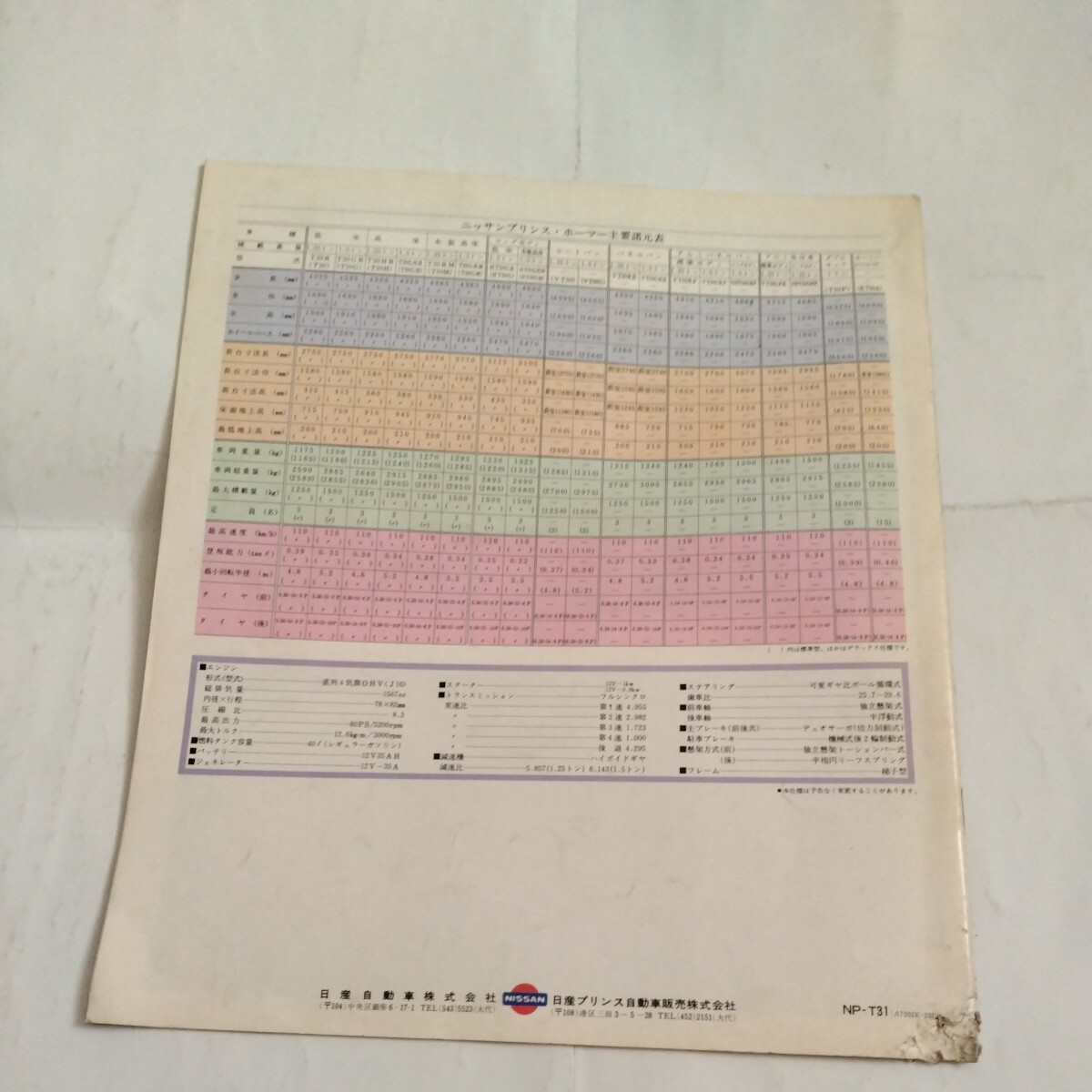 旧車当時物 日産ホーマー（'73頃)カタログの画像6