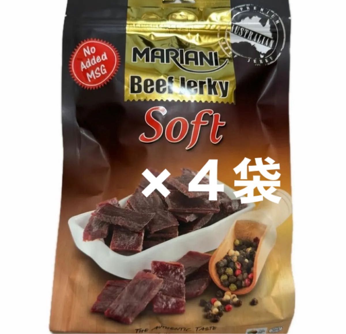 MARIANI  ビーフジャーキー　ソフトタイプ　オーストラリア　255g×４袋　人気　定番　輸入食品　つまみ　おやつ　菓子　食品