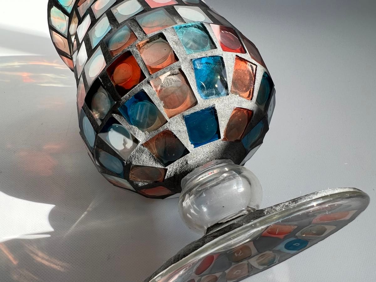 モザイクガラス 花瓶 フラワーベース オブジェ