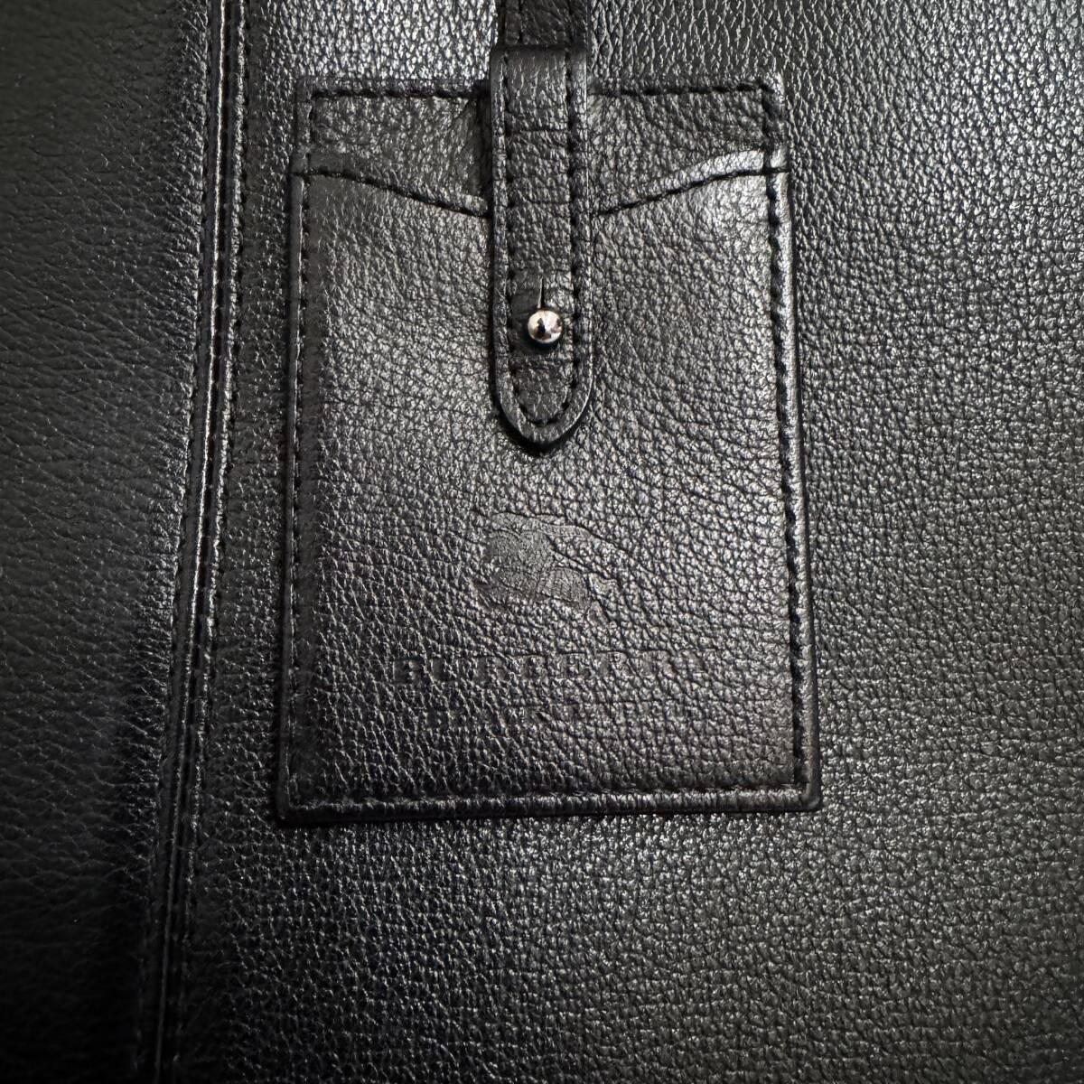  прекрасный товар BURBERRY BLACK LABEL Burberry Black Label 2WAY портфель портфель все кожа натуральная кожа чёрный #2746