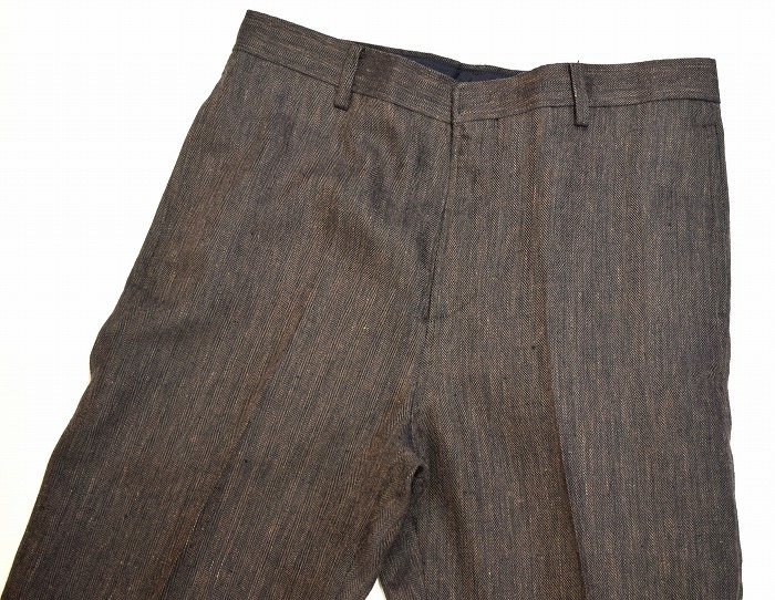 the sheherd UNDERCOVER (ザ シェパード アンダーカバー) USS9501 bill evans herringbone Pantsリネンヘリンボーンテーパードパンツ スラの画像3