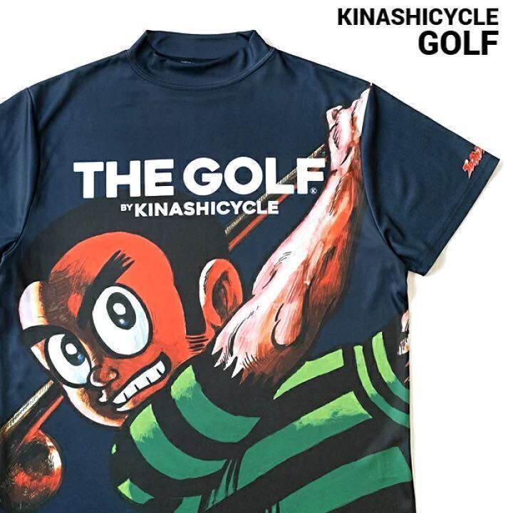 Lサイズ/即日発送/大人気/新品/KINASHI CYCLE GOLF モックネック（プロゴルファー猿カラー）木梨サイクル ゴルフ ネイビー  木梨憲武 の画像1