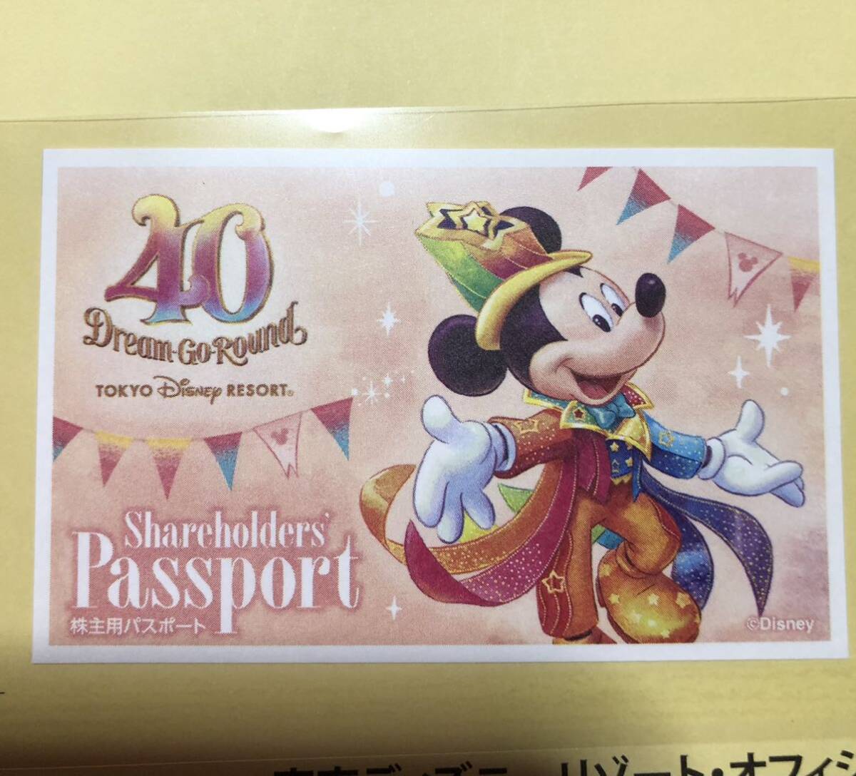 東京ディズニーランド シー 株主優待パスポート  1枚 の画像1