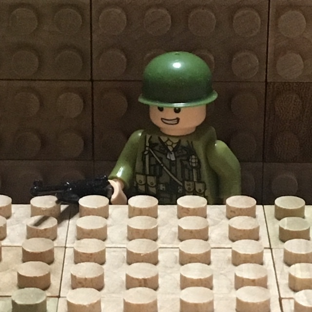 カスタム ミニフィグ ☆ レゴ LEGO サイズ ☆ WWII アメリカ軍兵士 US Infantry ☆ 武器付き ☆ 新品 の画像4