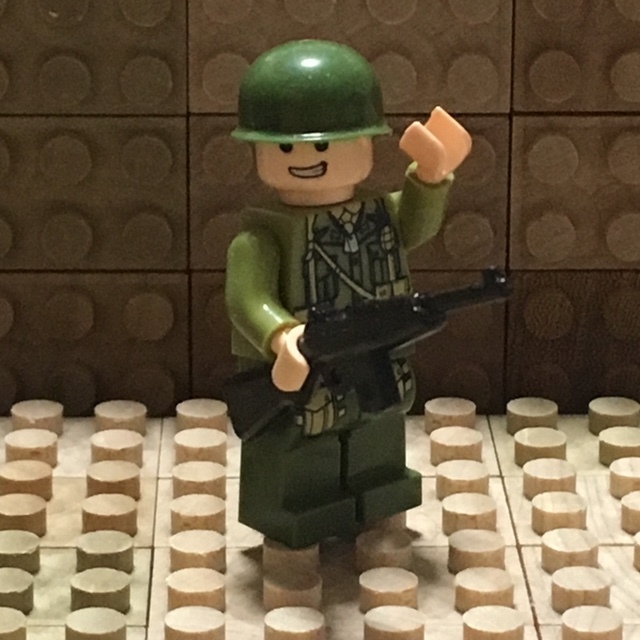 カスタム ミニフィグ ☆ レゴ LEGO サイズ ☆ WWII アメリカ軍兵士 US Infantry ☆ 武器付き ☆ 新品 の画像6
