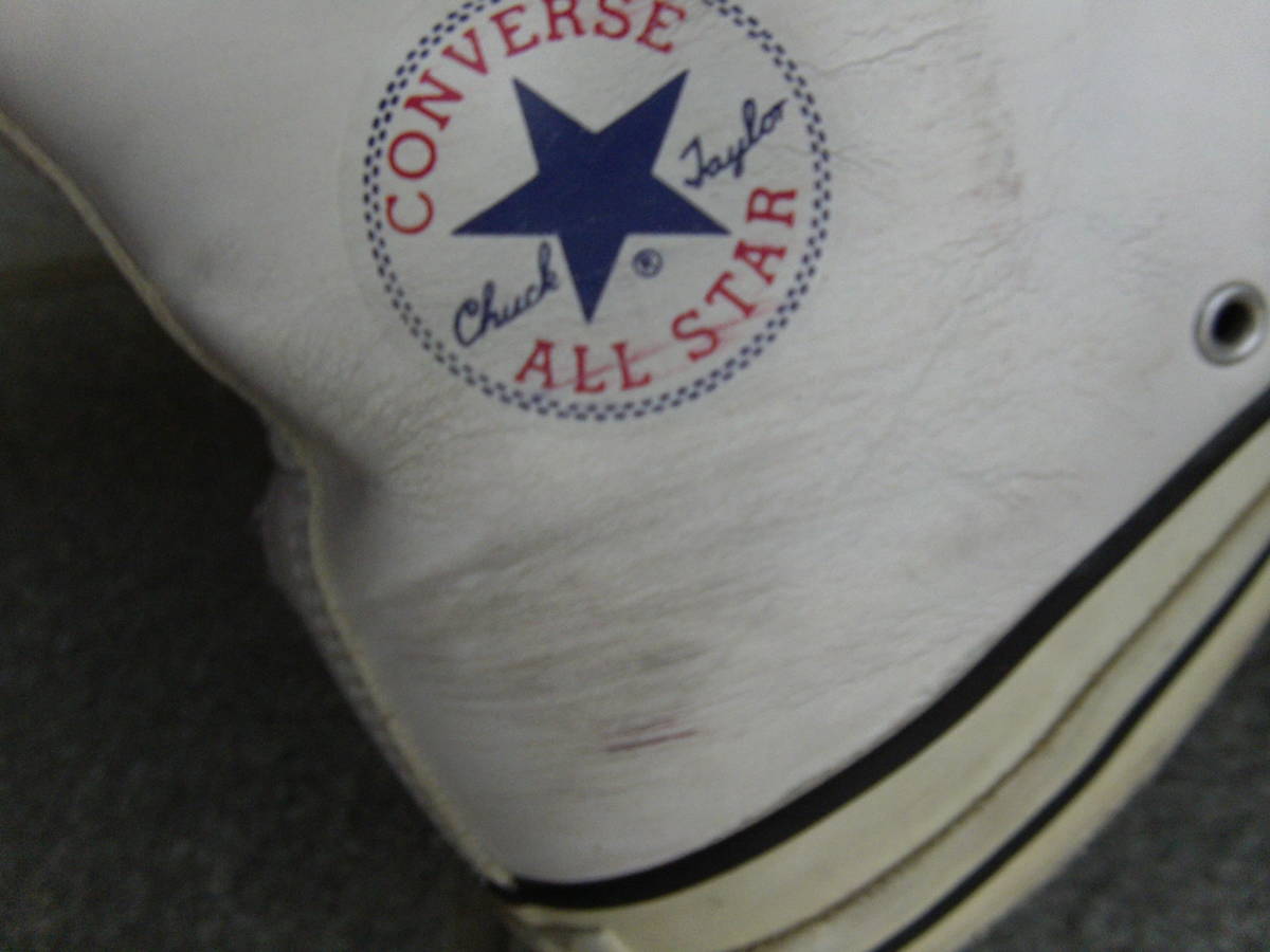 コンバースCONVERSE ハイカット レザー 白  中古の画像7