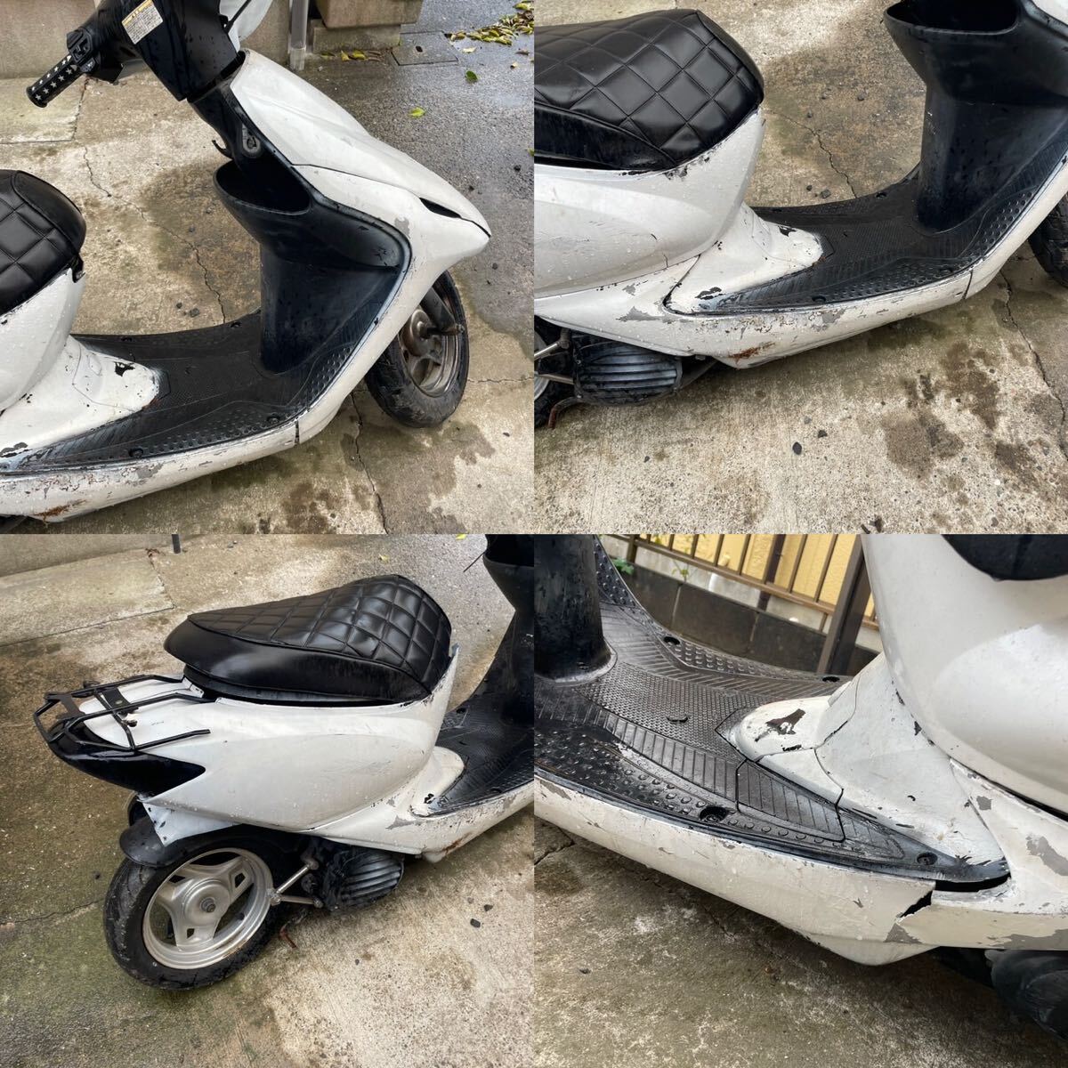 1円スタート！ジャンク 不動車 ディオ Dio 原付 50cc AF56-1305008 白 ホンダ HONDA 直接引き取り限定の画像9