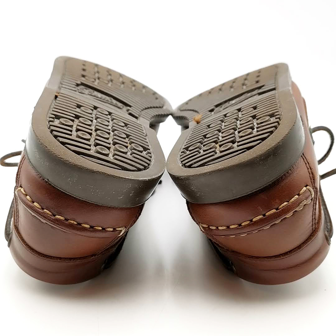 送料無料 パラブーツ 靴 デッキシューズ モカシン 780001 バース BARTH レザー 25.5cm相当 茶系 メンズの画像9