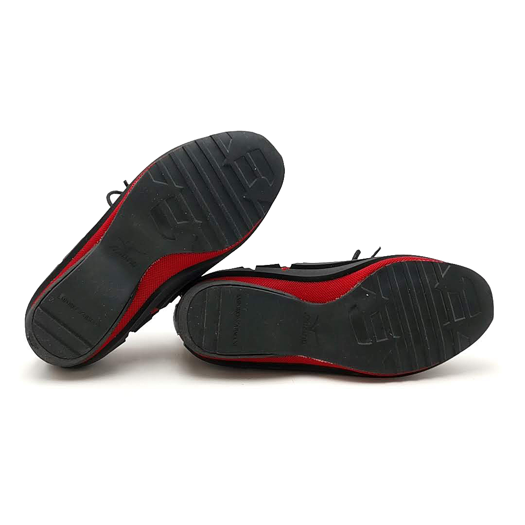 送料無料 エンポリオアルマーニ ミズノ コラボ スニーカー 靴 ランニングシューズ GS1106 22cm 赤系 黒系 レディース_画像10