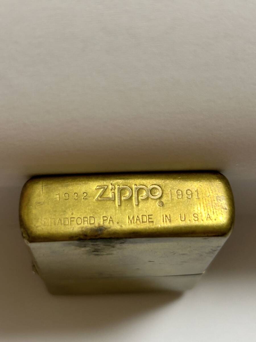 Zippo ジッポー SOLID BRASS BRANDFORD.PA. オイルライター　1932-1982_画像4