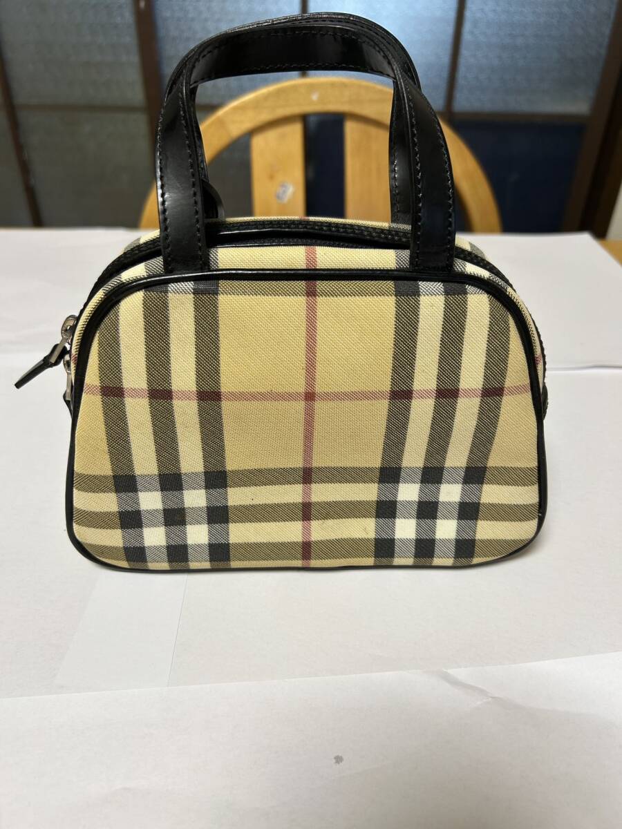 【極美品】BURBERRY LONDONバーバリーロンドン ミニボストンバッグ ハンドバッグの画像2