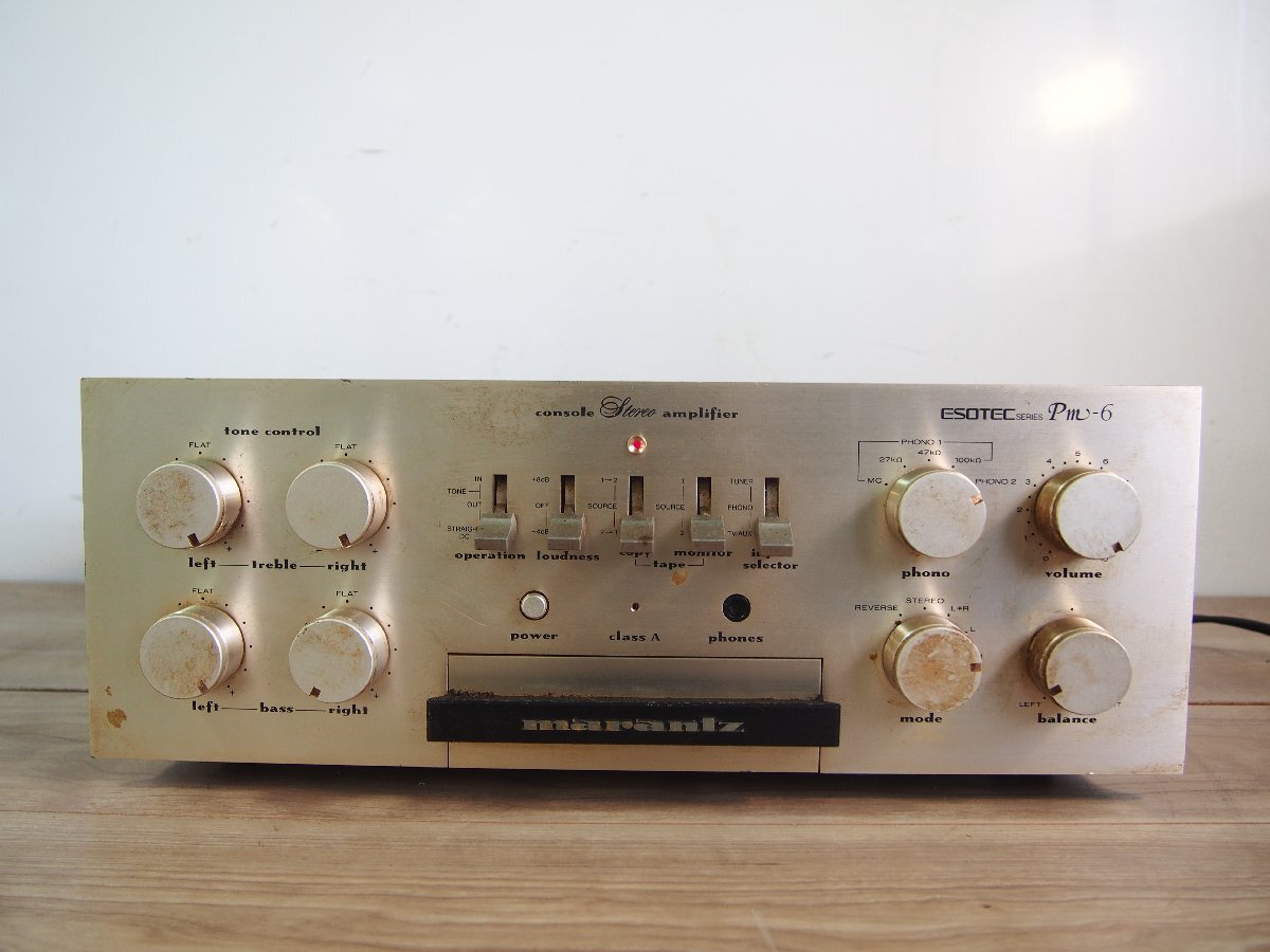 ☆【1T0416-14】 marantz マランツ PM-6 ESOTEC プリメインアンプ ジャンク