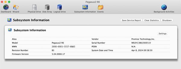 〇PROMISE Pegasus2 R6【HDD 2TB x 6本/Thunderbolt/Mac/東芝製HDD2TB x 6】_画像7