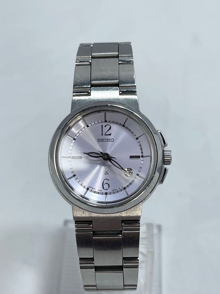 美品腕時計 SEIKO セイコー LUKIA ルキア 7N82-6E00 / レディース/ クォーツ/ デイト/ 純正ベルト/ ライトブルー白文字盤 / 日本製の画像1